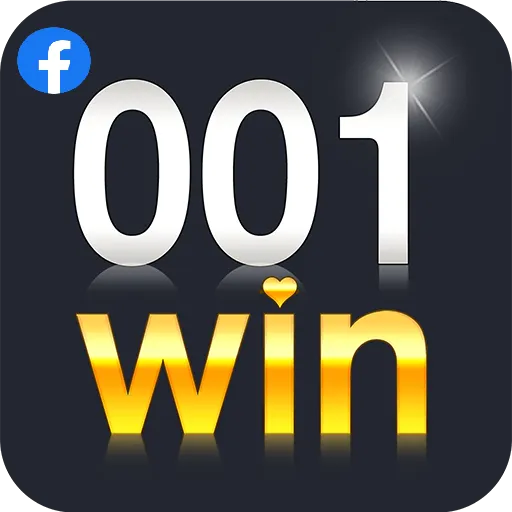 Imagem promovendo a página oficial da 001win no Facebook